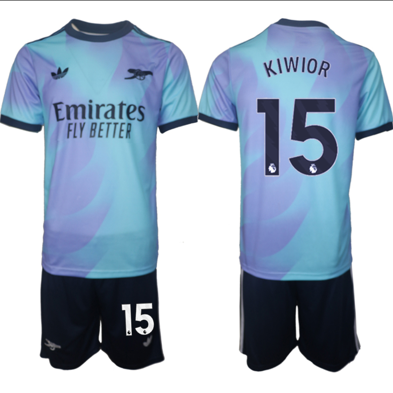 Men 2024-2025 Club Arsenal away Purple blue #15 Soccer Jersey